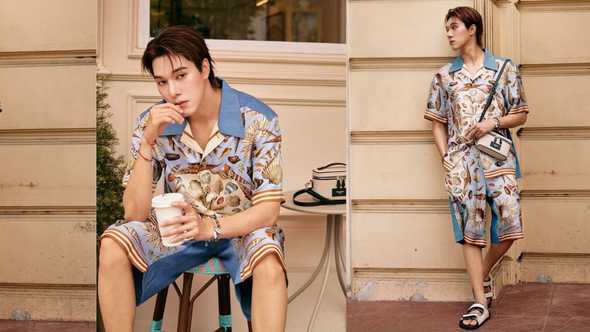Nani Hirunkit, sipping coffee like he owns the Amalfi Coast