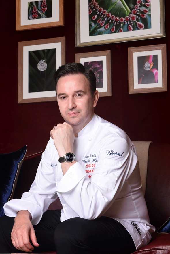 Chef Sebastien Lepinoy sitting